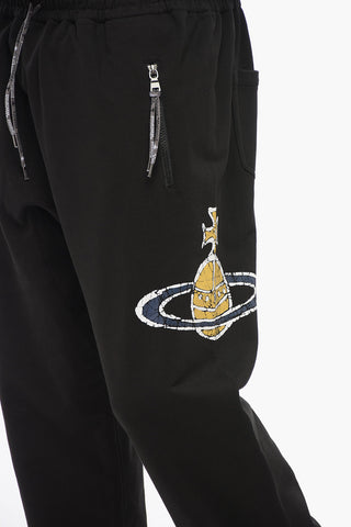 Joggers TIME MACHINE in Cotone Garzato con Logo Stampato