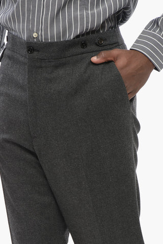 RE-EDITION Pantaloni in Misto Lana con Risvolti