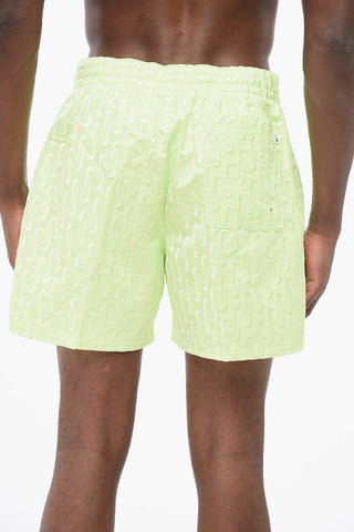 SWIM Uni-Shorts mit All-Over besticktem Logo