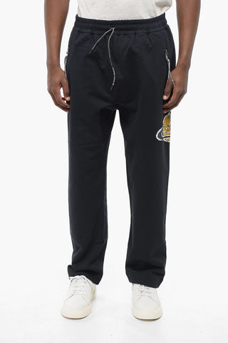 Brushed Cotton TIME MACHINE Sweatpants with Printed Logo