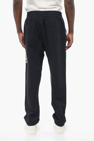 Brushed Cotton TIME MACHINE Sweatpants with Printed Logo