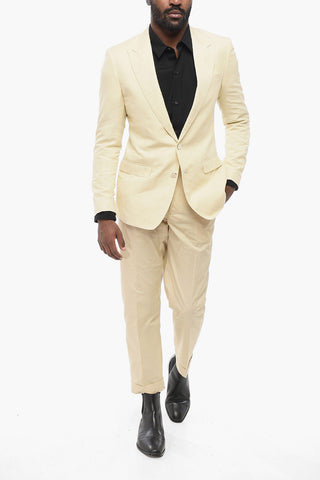 TAORMINA Blazer Sfoderato in Misto Lino con Rever a Lancia