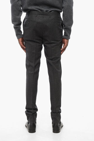 CC COLLECTION Hose REWARD aus Wolle mit Hopsack-Muster