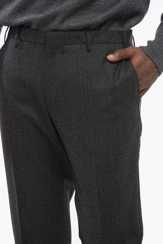 CC COLLECTION Hose REWARD aus Wolle mit Hopsack-Muster