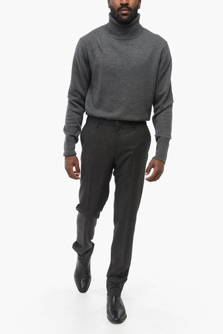 CC COLLECTION Hose REWARD aus Wolle mit Hopsack-Muster