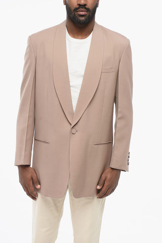 Mohair Blend Blazer with Shawl Lapel