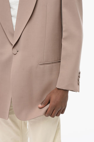 Mohair Blend Blazer with Shawl Lapel