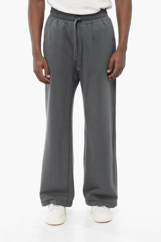 Joggers Wide Leg in Cotone Garzato