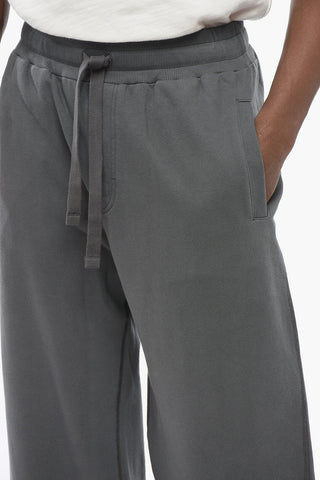 Joggers Wide Leg in Cotone Garzato