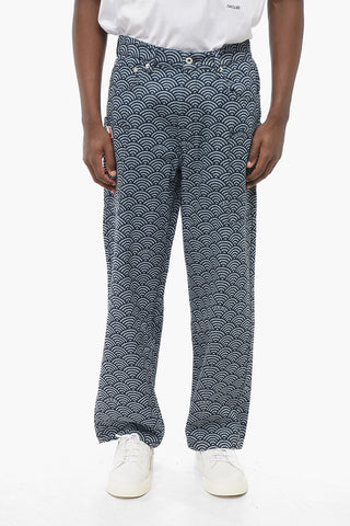 5-Pocket SEIGAIHA Pants with Rainbow Motif