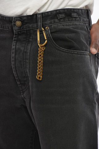 Regular Fit MARK Stone Washed Denims with Chain 23cm