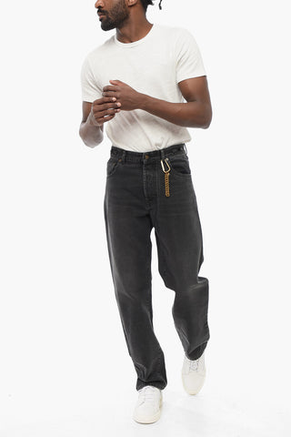 Regular Fit MARK Stone Washed Denims with Chain 23cm