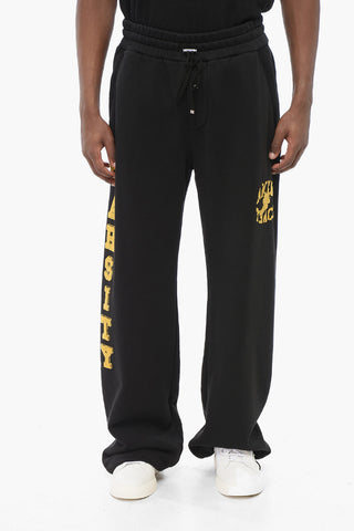 Joggers VARSITY con Stampe Floccate e Coulisse alla Caviglia