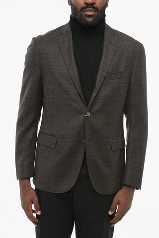 Blazer in Lana Vergine con Tasche ad Aletta