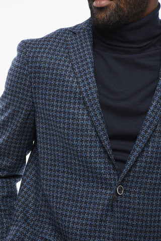 FULLTIME Chech Motif Blazer with Patch Pockets