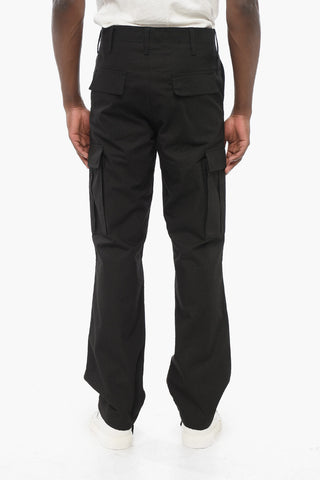 Cotton Cargo Pants with Drawstringed Ankle