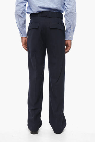 4-Pocketed PAULSON Wool Blend Pants with Belt