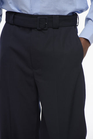 4-Pocketed PAULSON Wool Blend Pants with Belt