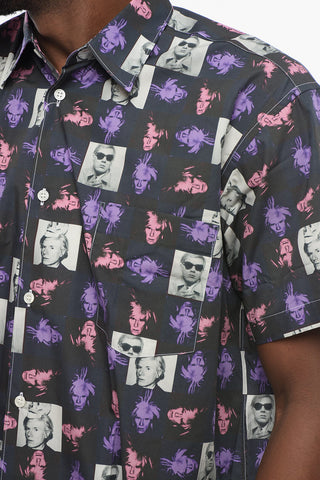 SHIRT ANDY WARHOL Camicia Stampata a Maniche Corte