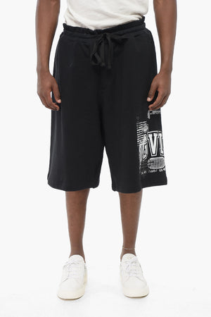 DGVIB3 Brushed Cotton Shorts with Print