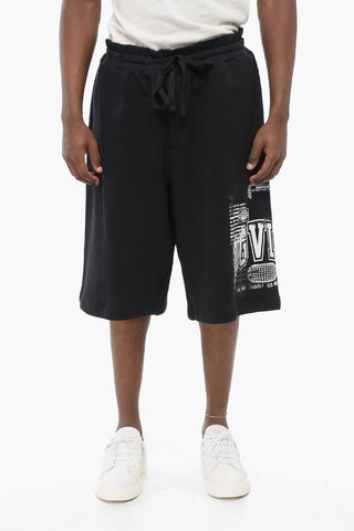 DGVIB3 Brushed Cotton Shorts with Print