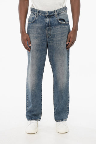 Jeans Regular Fit con Lavaggio Delavè 24cm
