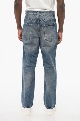 Jeans Regular Fit con Lavaggio Delavè 24cm