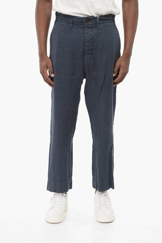 Linen Cropped Fit Chinos Pants