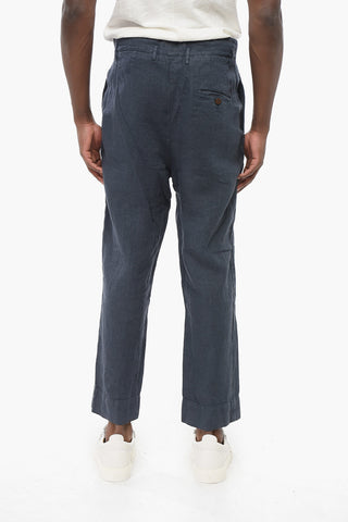 Linen Cropped Fit Chinos Pants