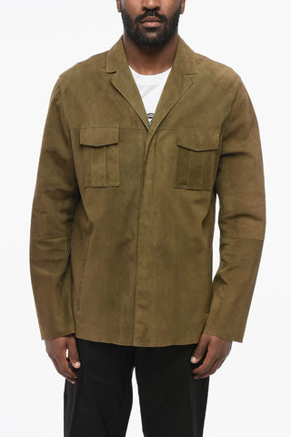 CC COLLECTION Suede Unlined Jacket with Side Slits