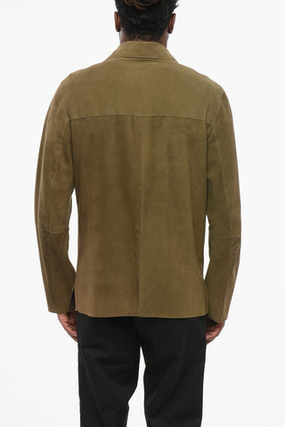 CC COLLECTION Suede Unlined Jacket with Side Slits