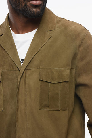CC COLLECTION Suede Unlined Jacket with Side Slits