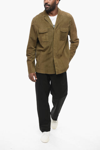 CC COLLECTION Suede Unlined Jacket with Side Slits