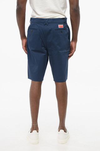 Cotton Chinos Shorts with Embroidered Logo