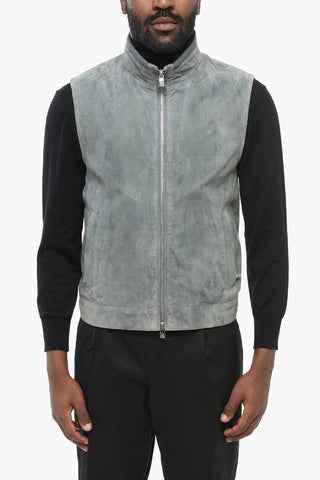ID Suede Zipped Vest