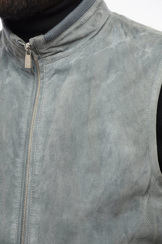 ID Suede Zipped Vest