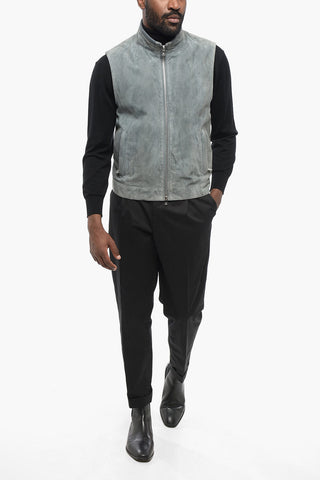 ID Suede Zipped Vest