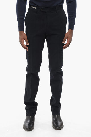 Cotton Trousers with Welt Pockets