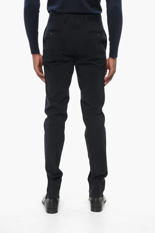 Cotton Trousers with Welt Pockets