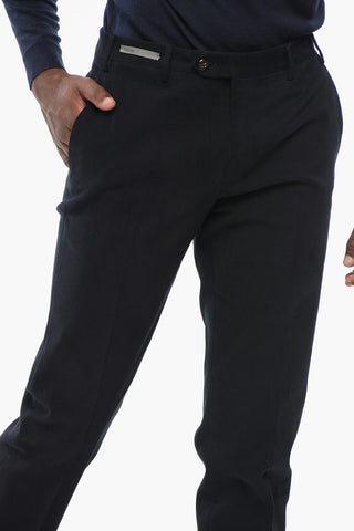 Cotton Trousers with Welt Pockets
