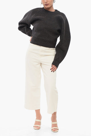 Crew Neck Wool Blend Pullover