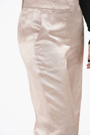 Pantaloni Satinati con Pince