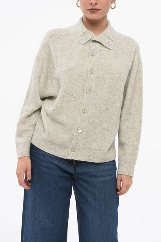 EMPORIO Turtleneck Wool Blend Cardigan