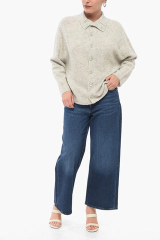 EMPORIO Turtleneck Wool Blend Cardigan
