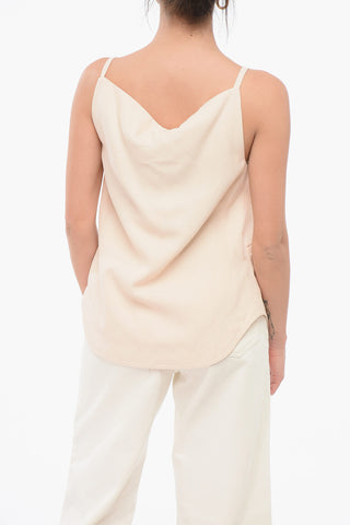 Top Smanicato In Misto Lino