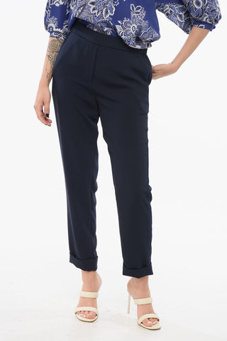Pantaloni Slim con Risvolti