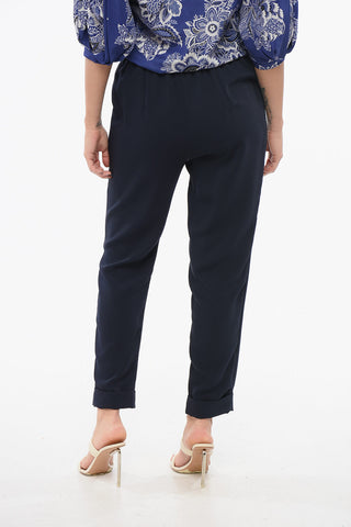 Pantaloni Slim con Risvolti