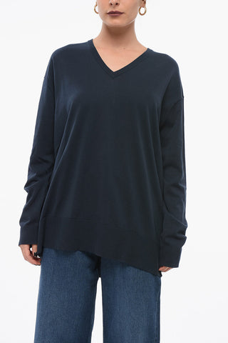 V Neck Cotton Sweater
