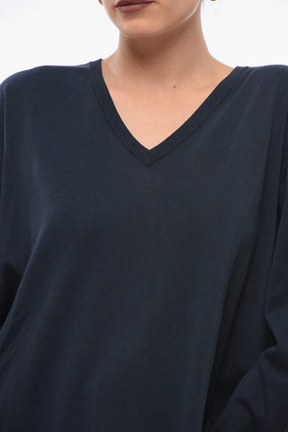 Maglia in Cotone con Collo a V