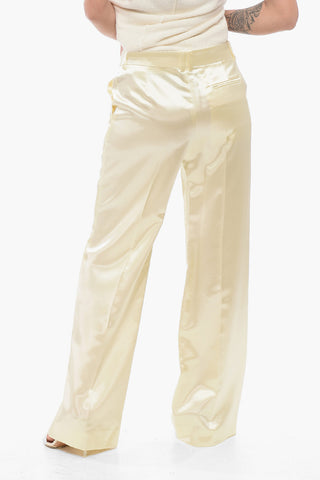 Satin Pleated Pants